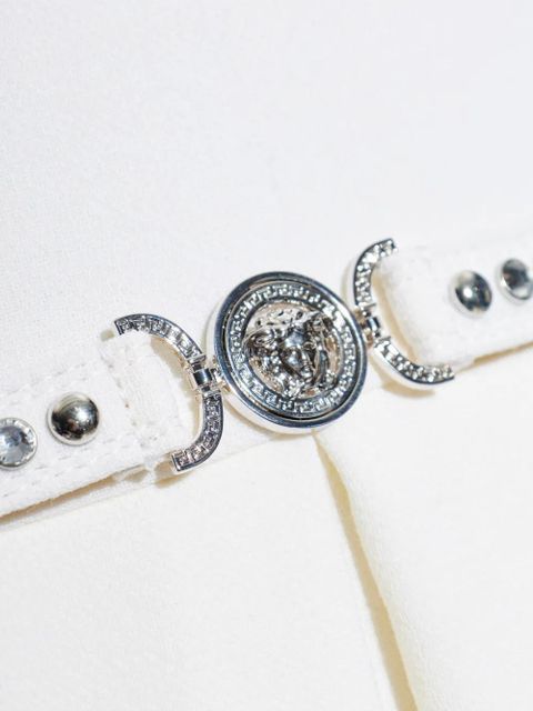 Versace logo-detail mini dress - White