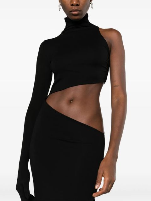 MANURÍ Tetris cut-out midi dress - Black