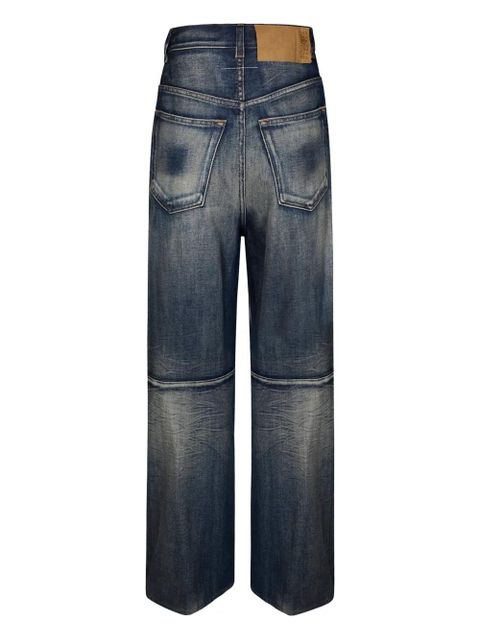 MM6 Maison Margiela logo-patch panelled jeans - Blue - zdjęcie produktu nr 2