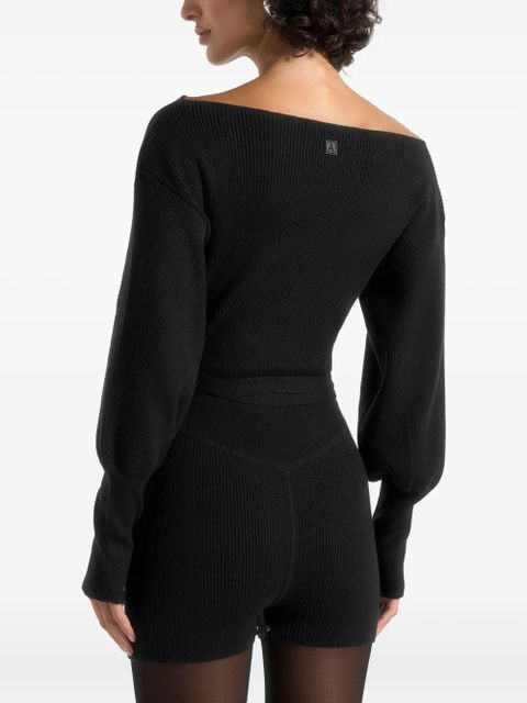 Manière De Voir Raya off-shoulder playsuit - Black