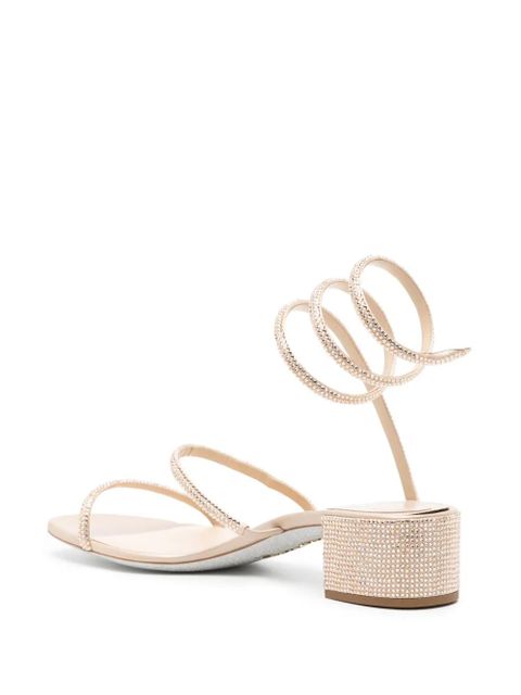 René Caovilla Cleo 40mm crystal-embellished sandals - Neutrals - zdjęcie produktu nr 2