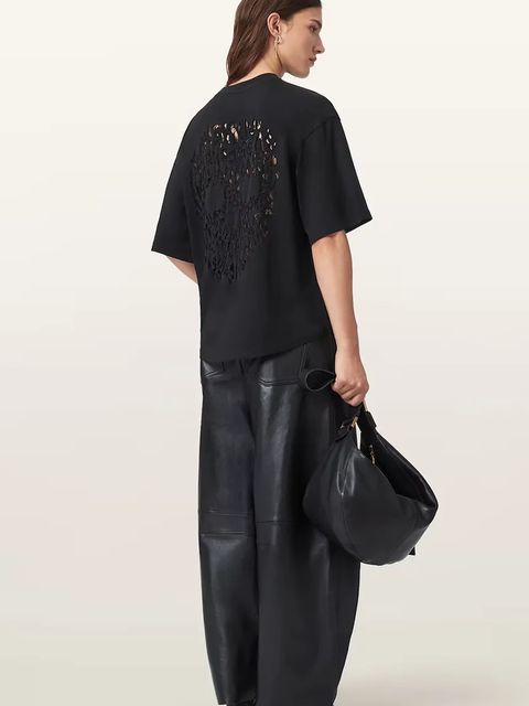 AllSaints t-shirt bawełniany CRANEO damski kolor czarny W065JD