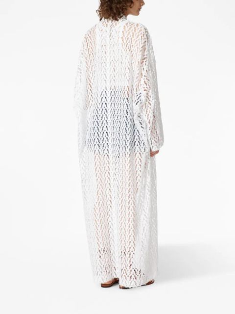 Valentino Garavani long-sleeve lace kimono - White