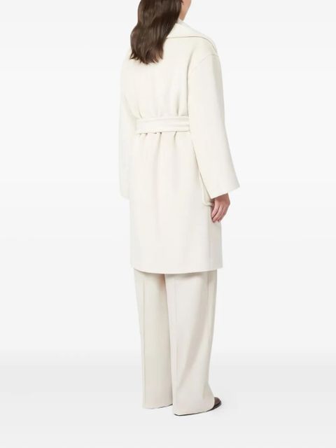 Max Mara Cloruro belted coat - White