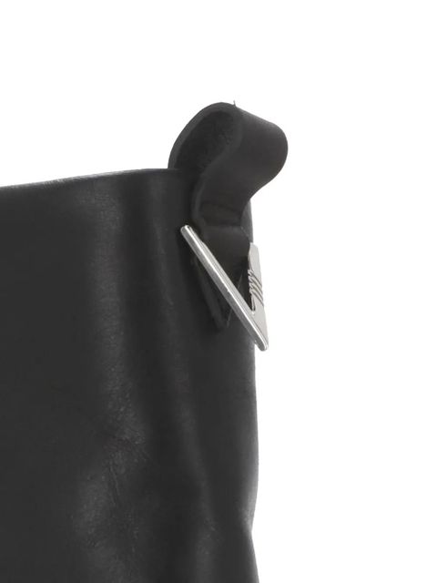 The Attico leather knee-high boots - Black