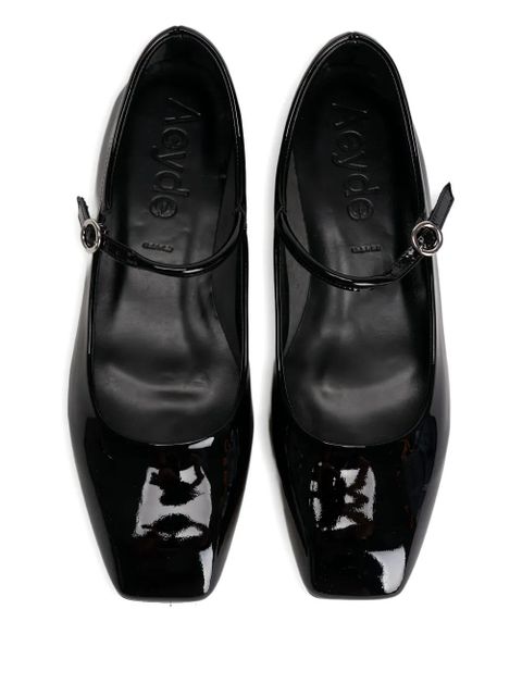 Aeyde leather buckle-fastening ballet flats - Black