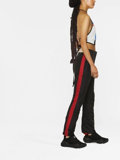 AMBUSH contrast-trim logo-panel trousers - Black