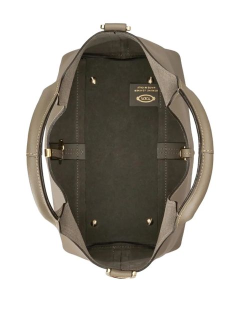 Tod's bar-detail leather tote bag - Neutrals