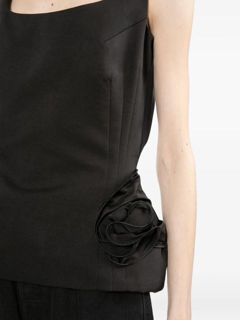 Magda Butrym sculptural floral top - Black
