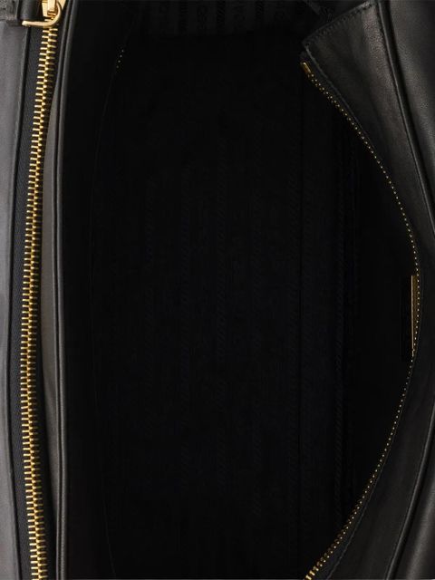 Prada logo leather shoulder bag - Black