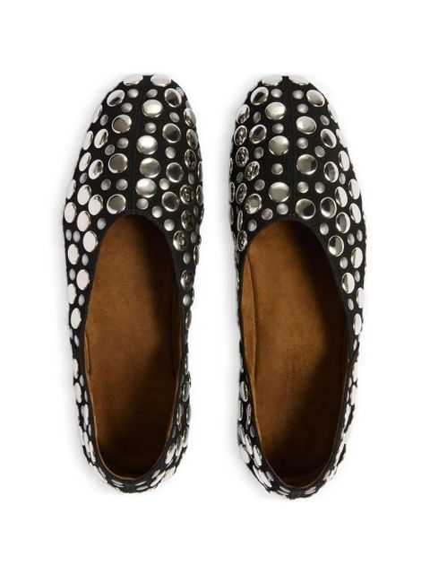 KHAITE Jane studded ballet flats - Black