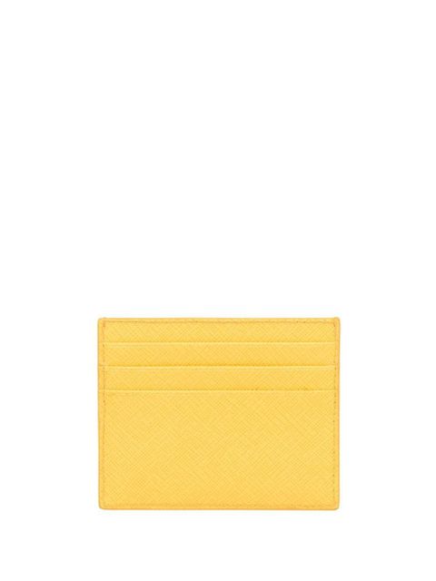 Prada triangle-logo leather cardholder - Yellow - zdjęcie produktu nr 2
