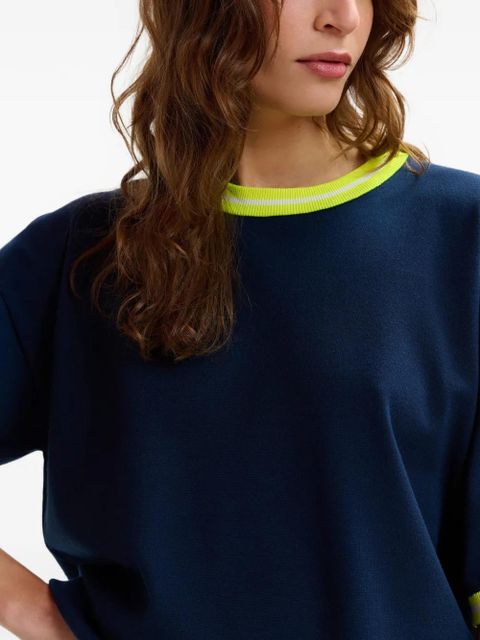 Essentiel Antwerp contrast-trim T-shirt - Blue - zdjęcie produktu nr 1