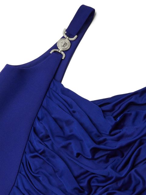 Versace Medusa'95 draped single-shoulder midi dress - Blue - zdjęcie produktu nr 2
