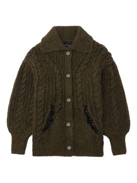 Simone Rocha chunk-knit cardigan - Green - zdjęcie produktu nr 1