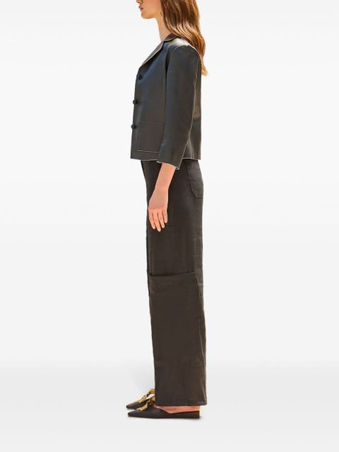 Cult Gaia Layton leather blazer - Black