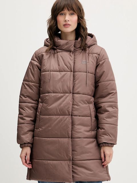 Vans kurtka kolor brązowy zimowa VN000PK3CHG1