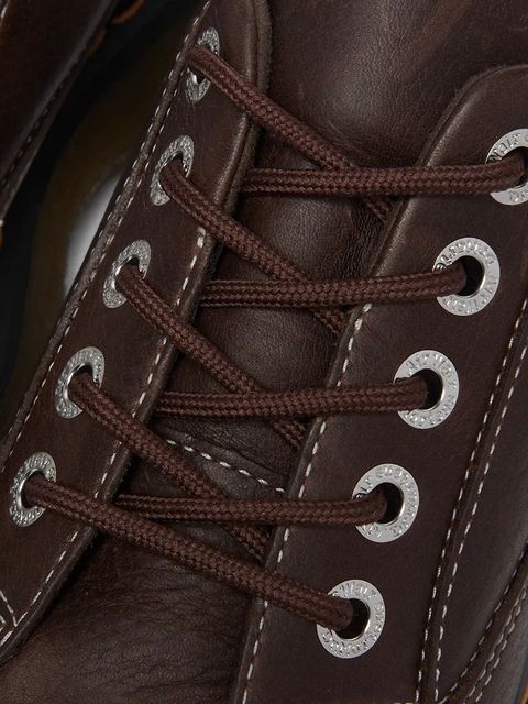 Dr. Martens półbuty skórzane Buzz 5i damskie kolor brązowy na platformie DM41129200