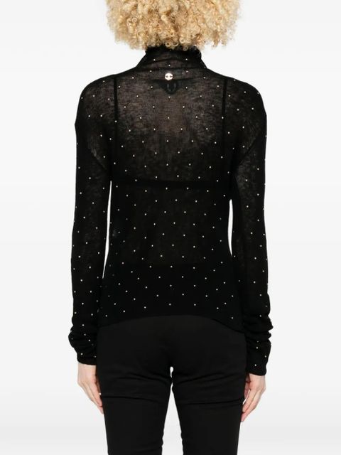 Rabanne roll-neck top - Black