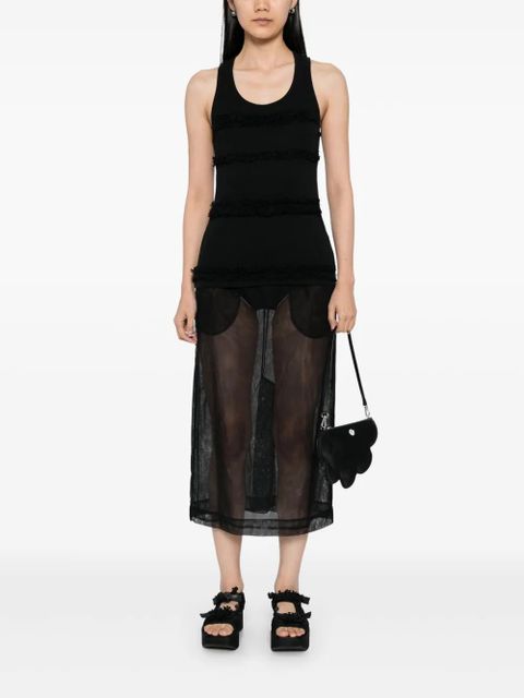 Simone Rocha ruffled frilled tank top - Black - zdjęcie produktu nr 2