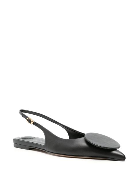 Jacquemus Les Slingbacks Duelo leather ballerina shoes - Black - zdjęcie produktu nr 2