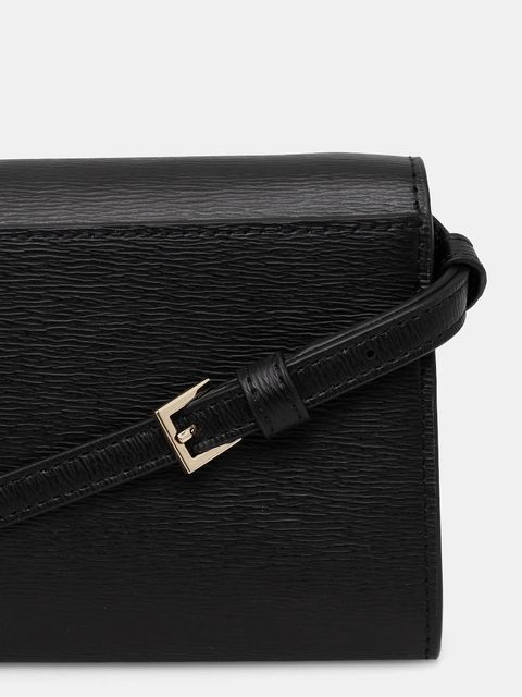 Dkny torebka skórzana kolor czarny R52E3K47 - zdjęcie produktu nr 2