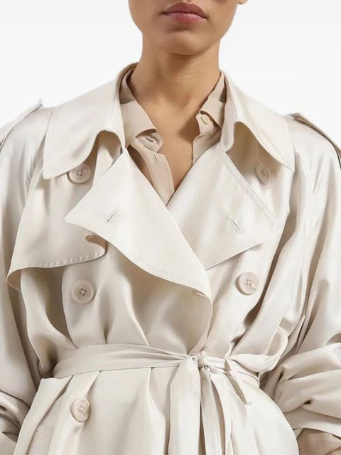 The Frankie Shop Veyron double-breasted trench coat - Neutrals