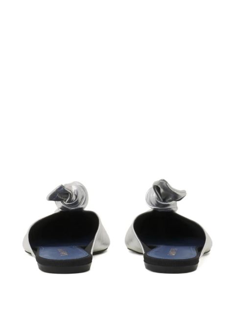 Lanvin knotted pointed-toe mules - White