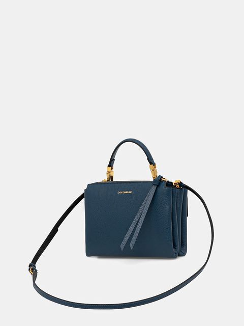 Coccinelle torebka skórzana kolor niebieski E1 MD5 55 B7 01