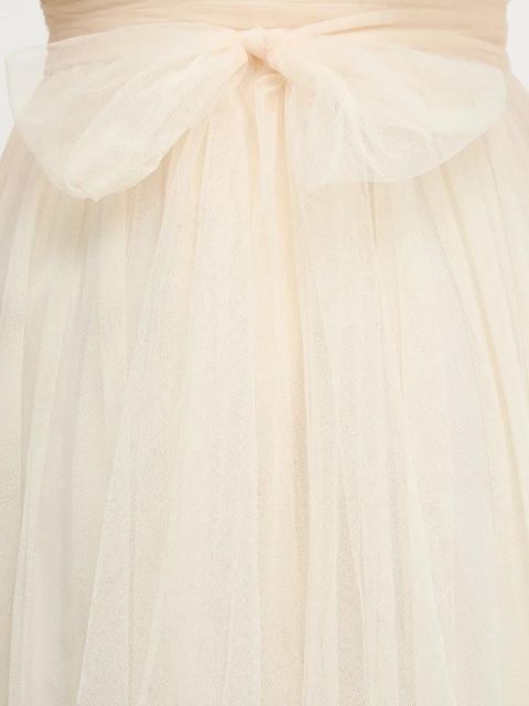 Answear.LAB sukienka kolor beżowy maxi rozkloszowana