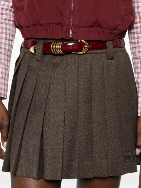 Miu Miu pleated brown skirt