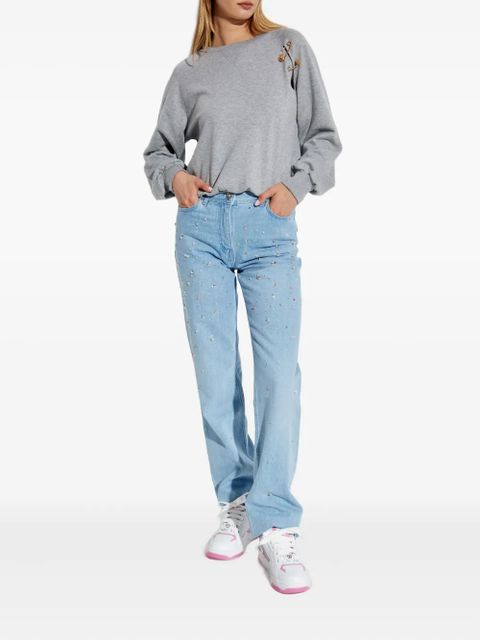 Versace raglan-sleeve safety-pin sweatshirt - Grey - zdjęcie produktu nr 2