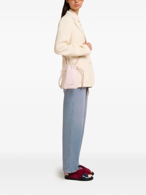 Marni embroidered-logo drawstring phone holder - Pink - zdjęcie produktu nr 2