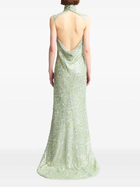 16Arlington Zegli lace sequinned gown - Green - zdjęcie produktu nr 2