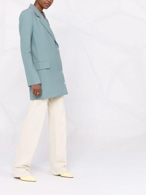 Off-White Cardbox wrap blazer - Green