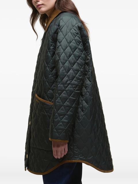 Barbour quilted corduroy-collar coat - Green