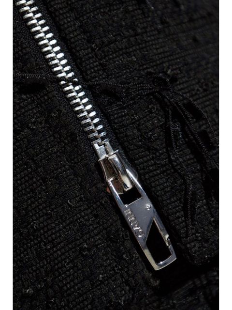 GANNI tweed blazer - Black