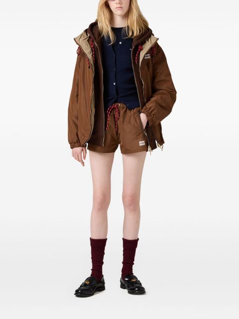 Miu Miu technical-fabric shorts - Brown - zdjęcie produktu nr 2