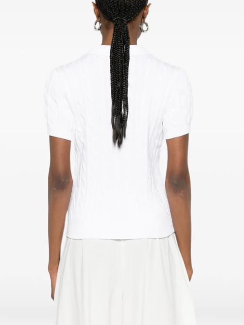 Lauren Ralph Lauren cable-knit polo shirt - White