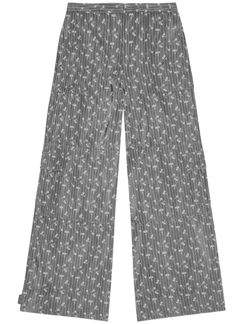 GANNI patterned-jacquard trousers - Grey - zdjęcie produktu nr 1