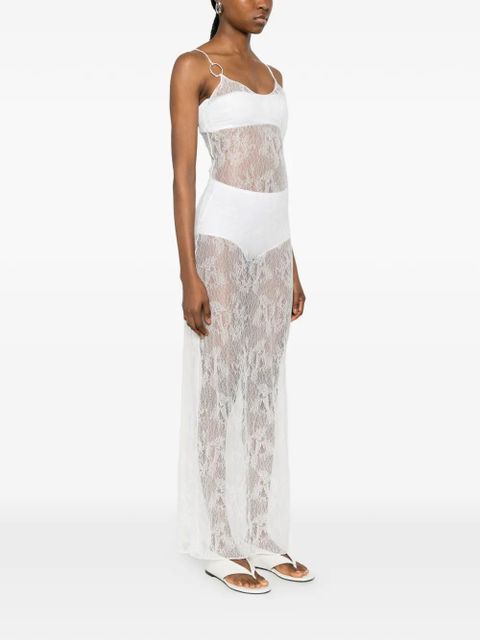 Oséree lace ring-detail maxi dress - White