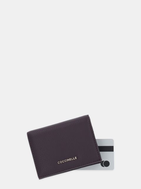 Coccinelle portfel skórzany damski kolor fioletowy E2 MW5 17 21 01