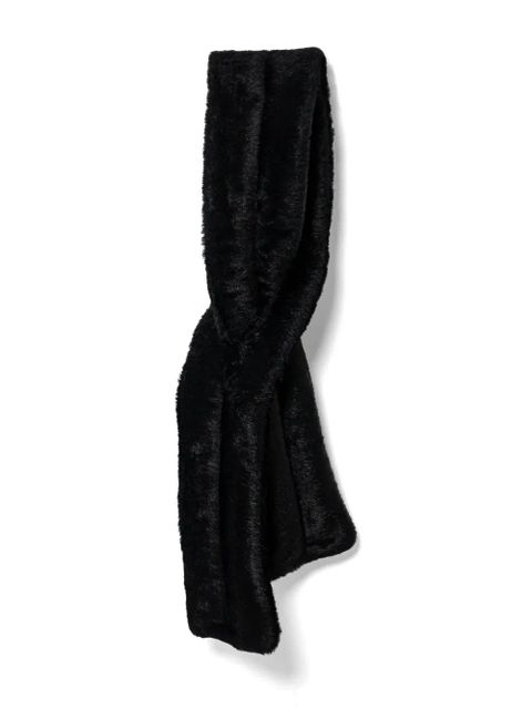 Ruslan Baginskiy shearling scarf - Black - zdjęcie produktu nr 1