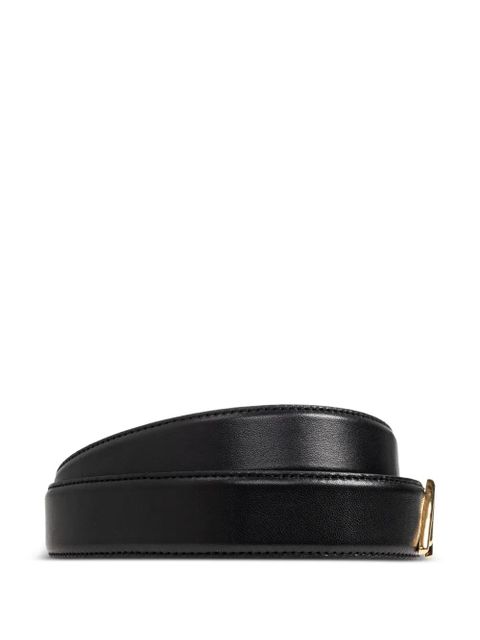 Moschino signature leather belt - Black
