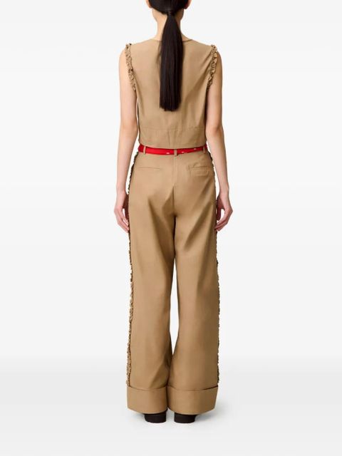 Claudie Pierlot ruffled-trim top - Neutrals