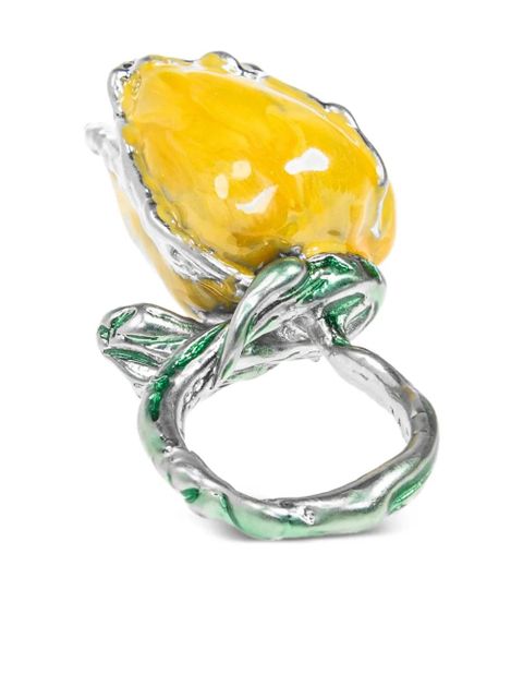 Marni enamel fruit ring - Yellow