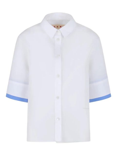 Marni contrasting-cuffs shirt - White - zdjęcie produktu nr 1