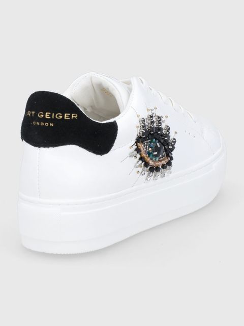 Kurt Geiger London Buty skórzane Laney Eye kolor biały na platformie 8487310109 - zdjęcie produktu nr 2