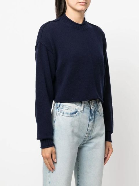 Sportmax ribbed-knit cropped jumper - Blue - zdjęcie produktu nr 2