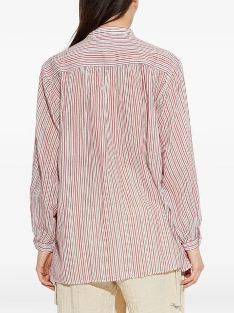 MARANT ÉTOILE Saocha striped button shirt - Red